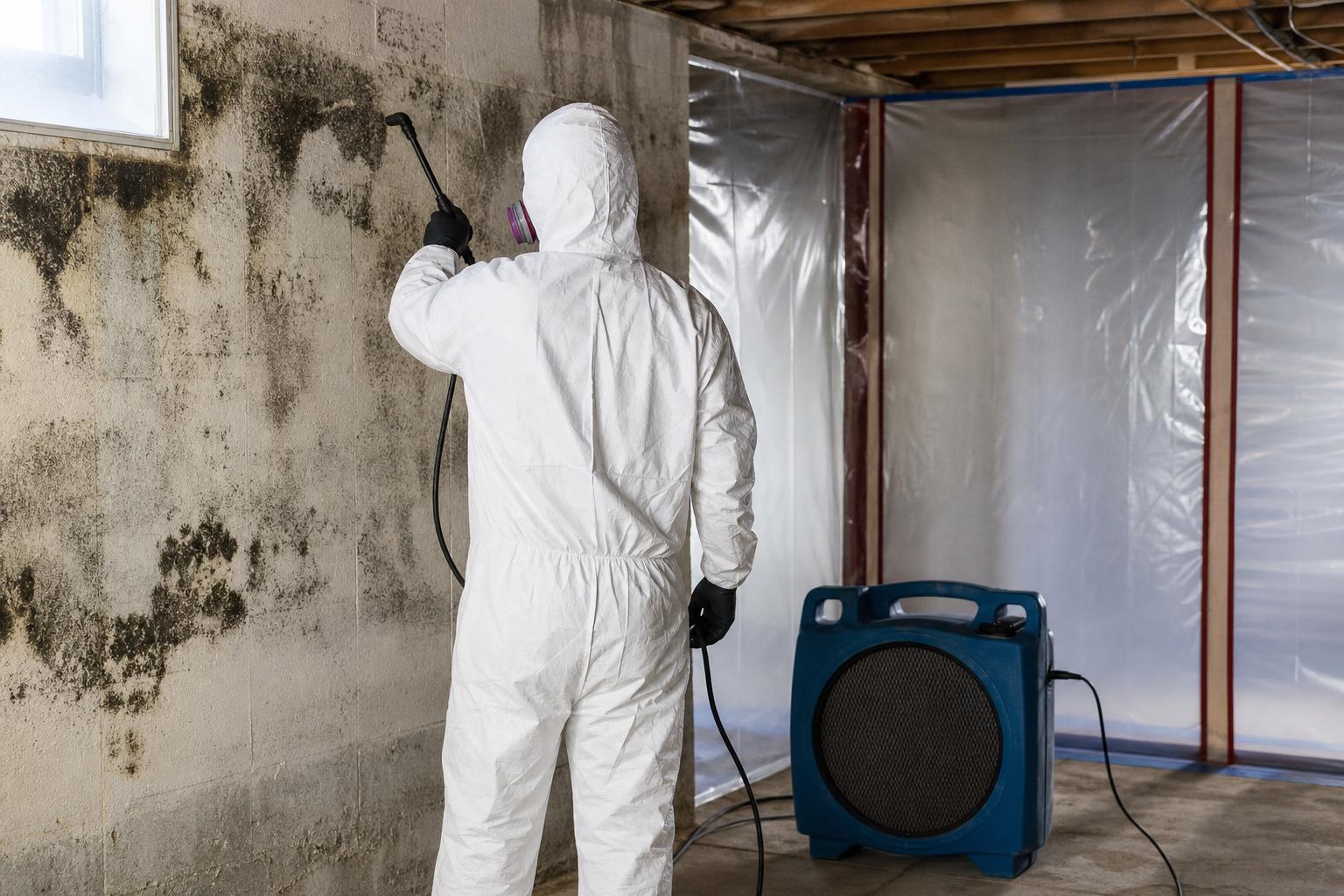 Schimmelsanierung im abgeschotteten Arbeitsbereich